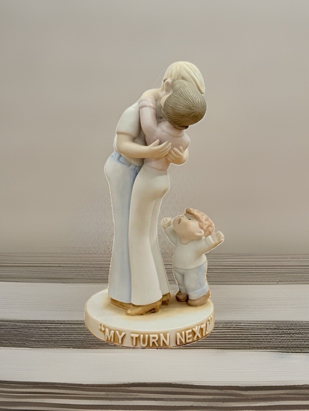 Vintage Collectible Porcelain Figurine Family Circus “My Turn Next” 1984 7”T
